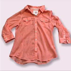 🌹🌹 “Authentic American Heritage” Button Down Sheer Blouse size L